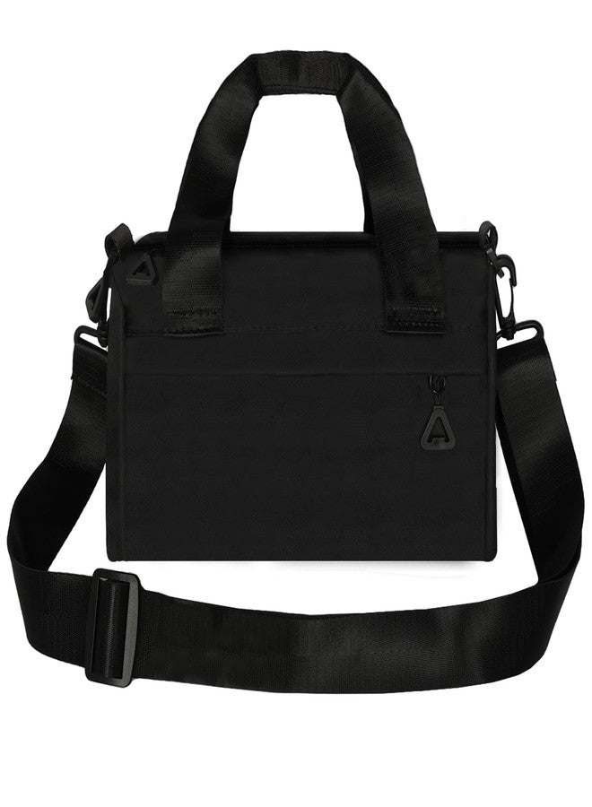 Hftjtsa Mini Gym Bag Sport Bag Adjustable Small Duffle Bag Detachable Strap Gym Tote for Women Men Portable Fitness Shoulder Bag for Sports Travel (Black) - Image 1